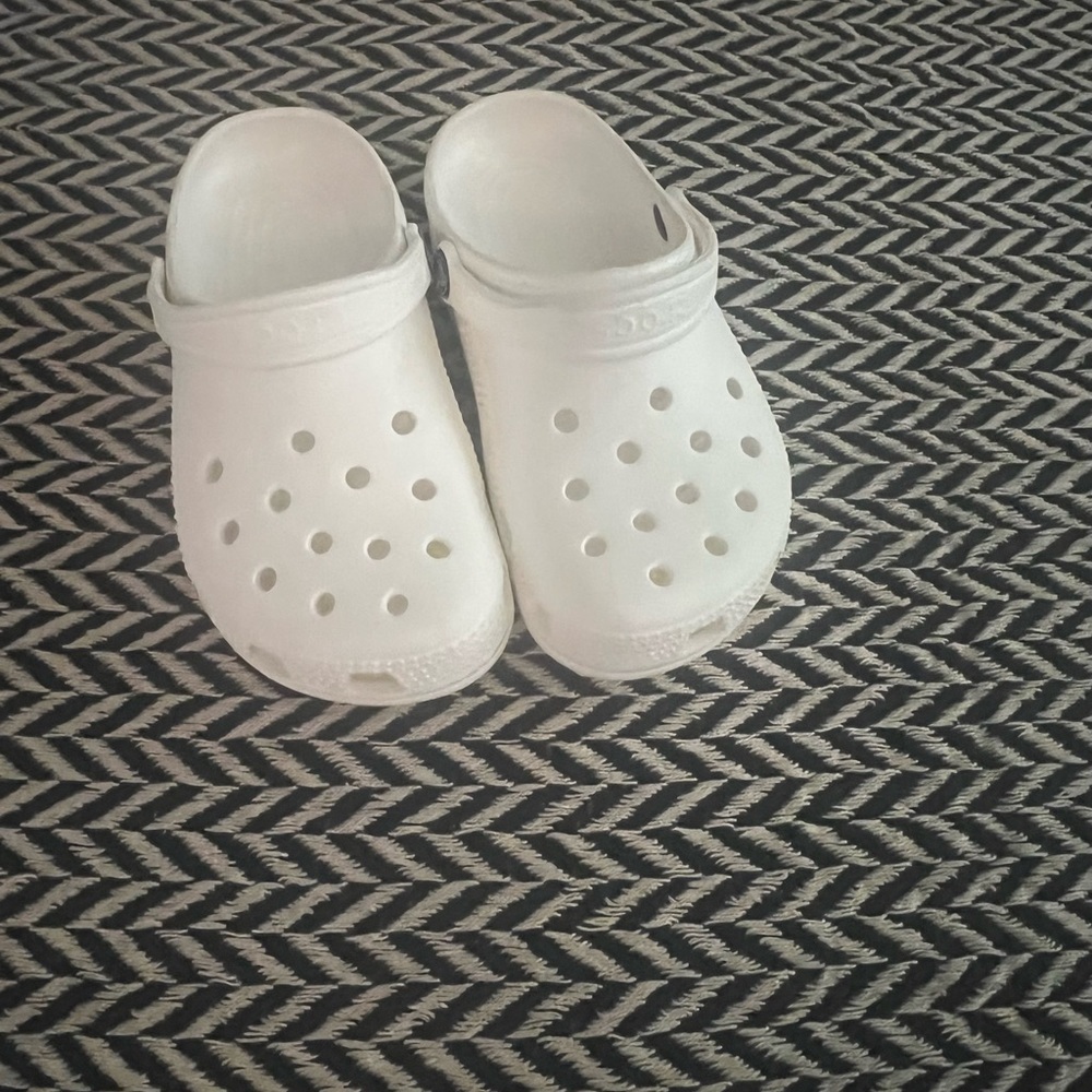Children’s white crocs